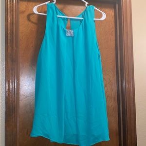XL MSK teal blouse